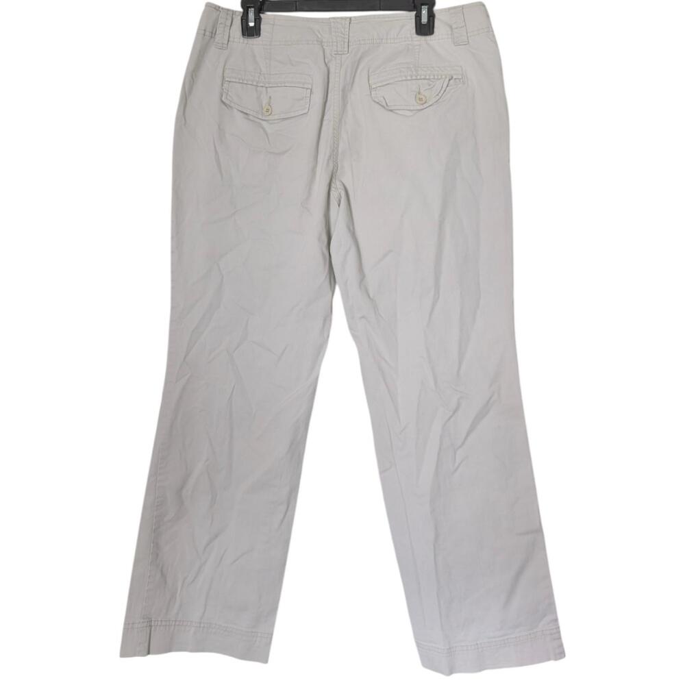 Faded Glory Pants Womens 14 Petite Gray Washed Stretch Chino Straight Leg Casual - Picture 2 of 8